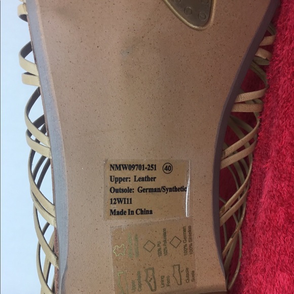 Naughty Monkey Sz 10M NEW in box Tan Zipper sandal - Picture 2 of 8